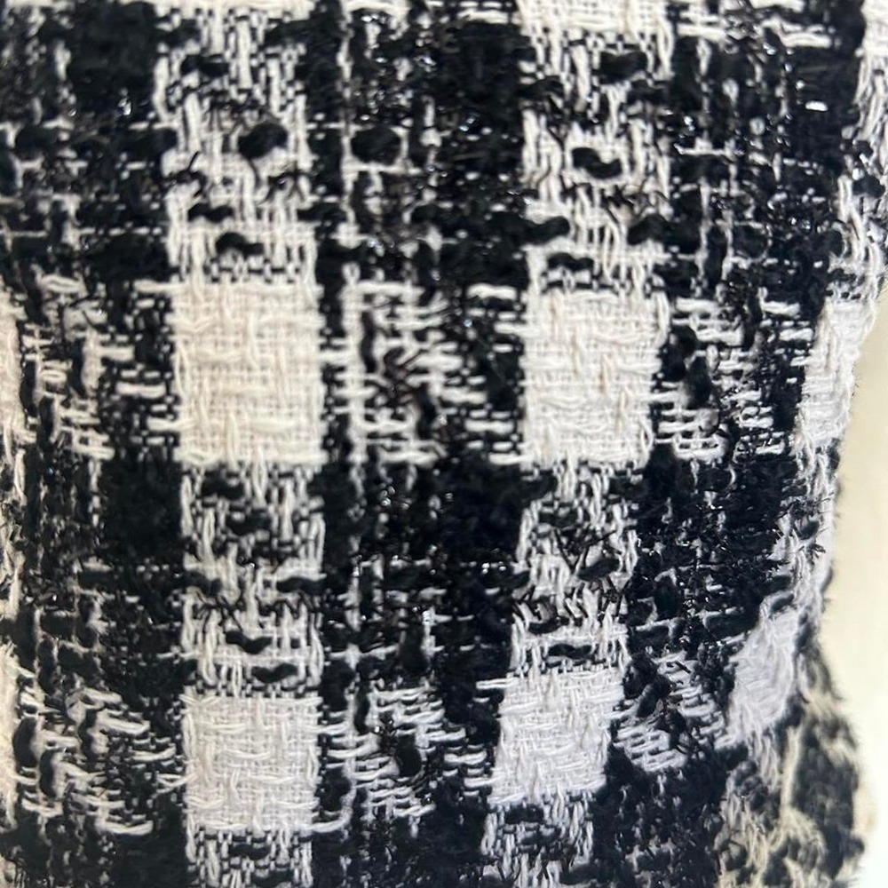 Y2K Tweed Button-up Plaid Halter Vest Open back - Picture 5 of 6